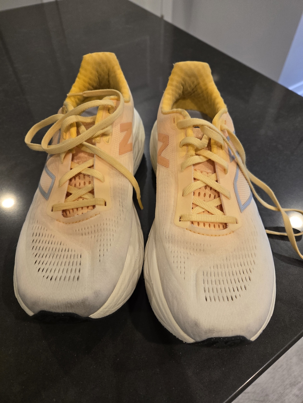 New Balance Peach & Yellow Running Sneakers